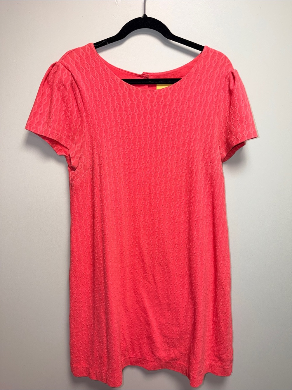 Maeve Anthropologie Women’s Short Sleeve Textured Coral Shift Dress